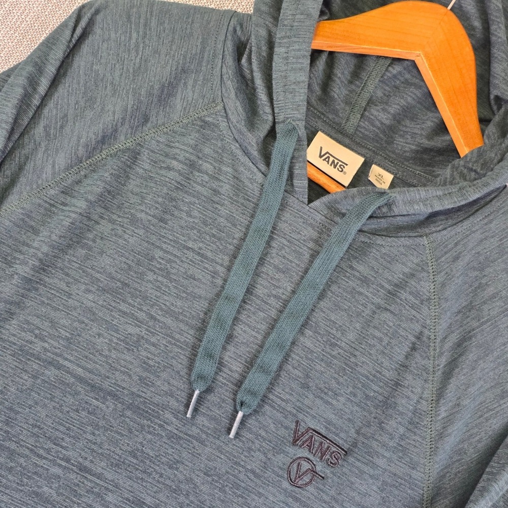 Vans Hoodie Mens XL Green Heather Pullover Sweatshirt Long Sleeve Skate Hooded
